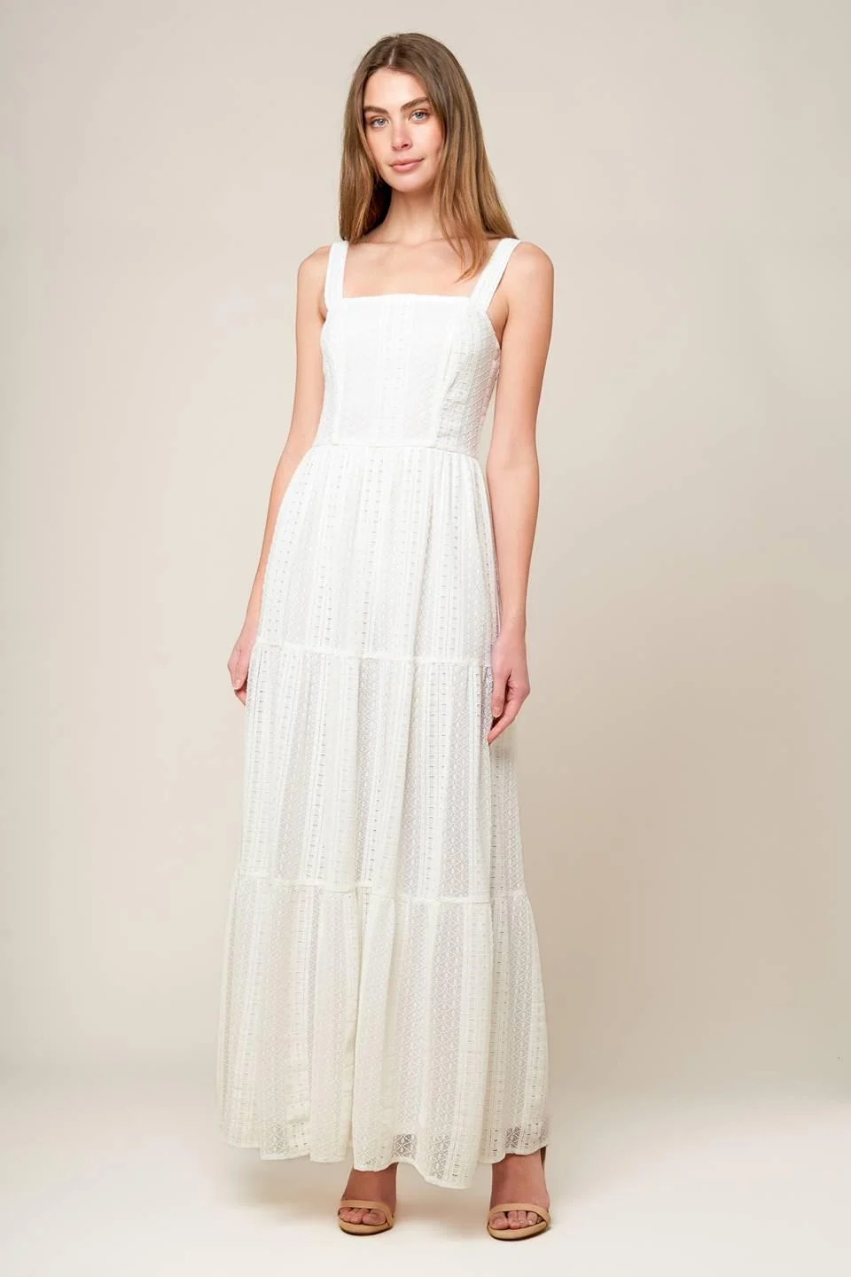 Smart After the Rain White Lace Maxi Dress High-Performance