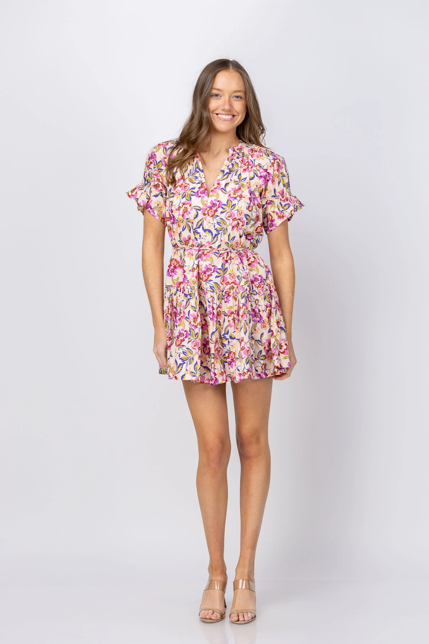 Breathable Love The Label Savannah Mini Dress in Roxanna Floral Print High-Grade