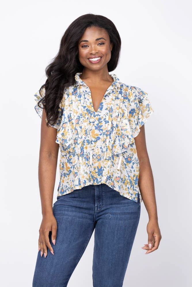 Dependable Cleobella Arista Blouse in Carina Print Comfortable
