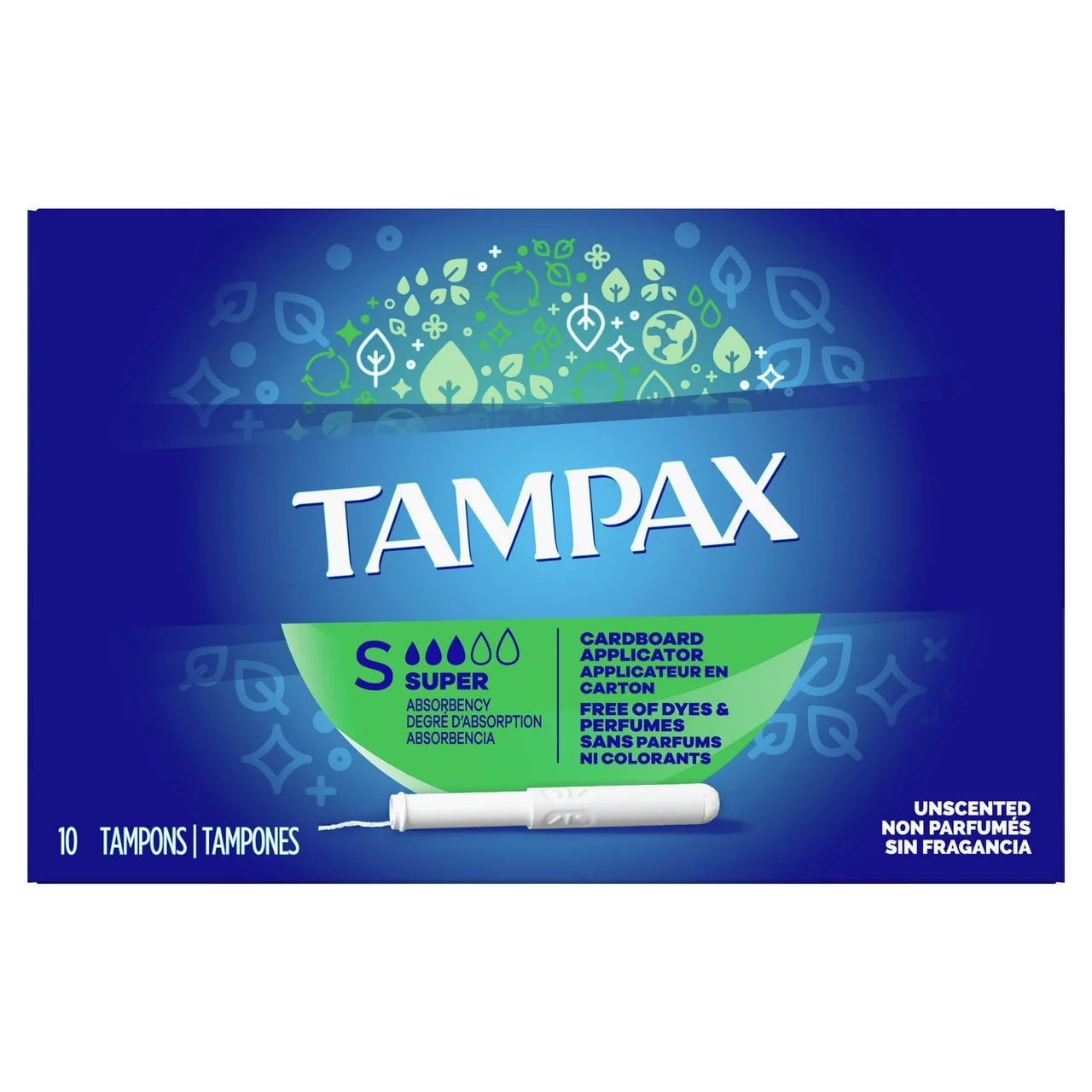Superior Tampax Tampons With Flushable Applicator Super Absorbancy - 10 Each Next-Generation