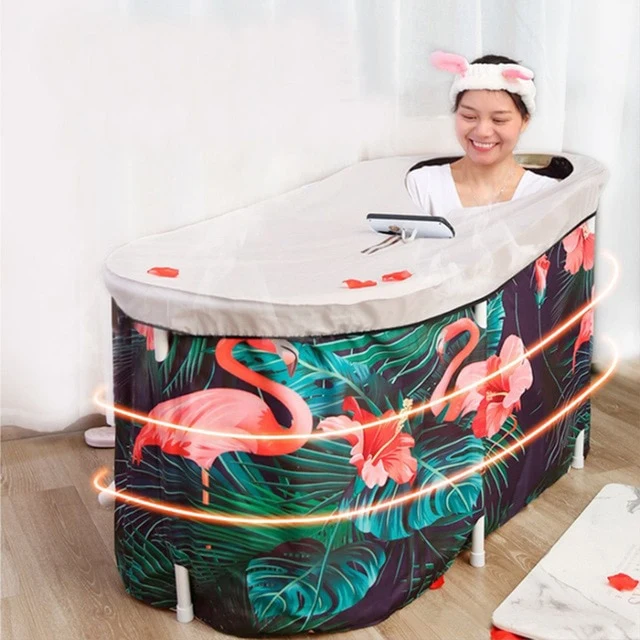 Eco-Friendly Spacious Portable Folding Adult Soaking Shower Bathtub Smart