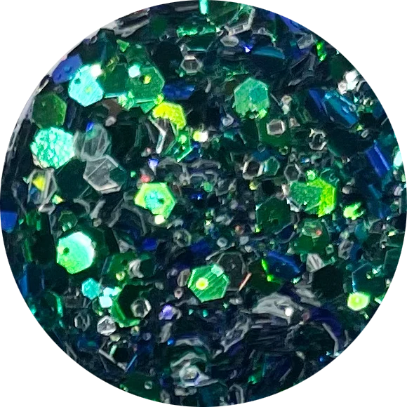 Soft Enchanted Evergreen Confetti Glitter Sophisticated