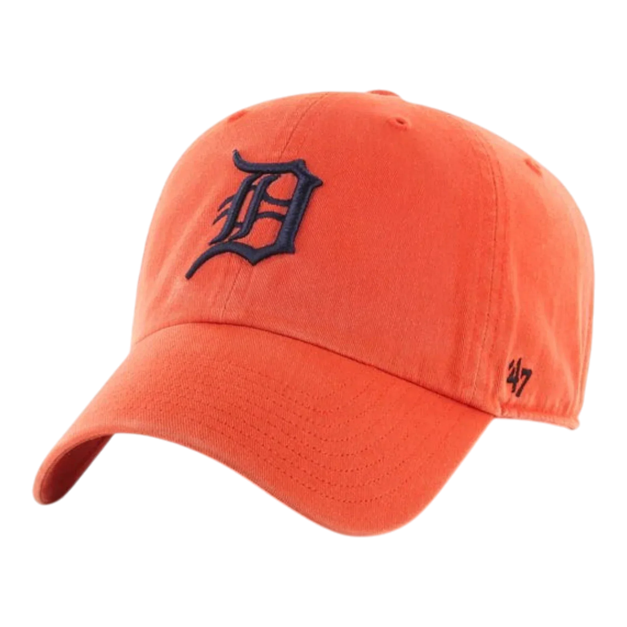 Classic 47 Brand Clean Up Detroit Tigers Strapback Hat — Orange Adjustable Cap Exclusive