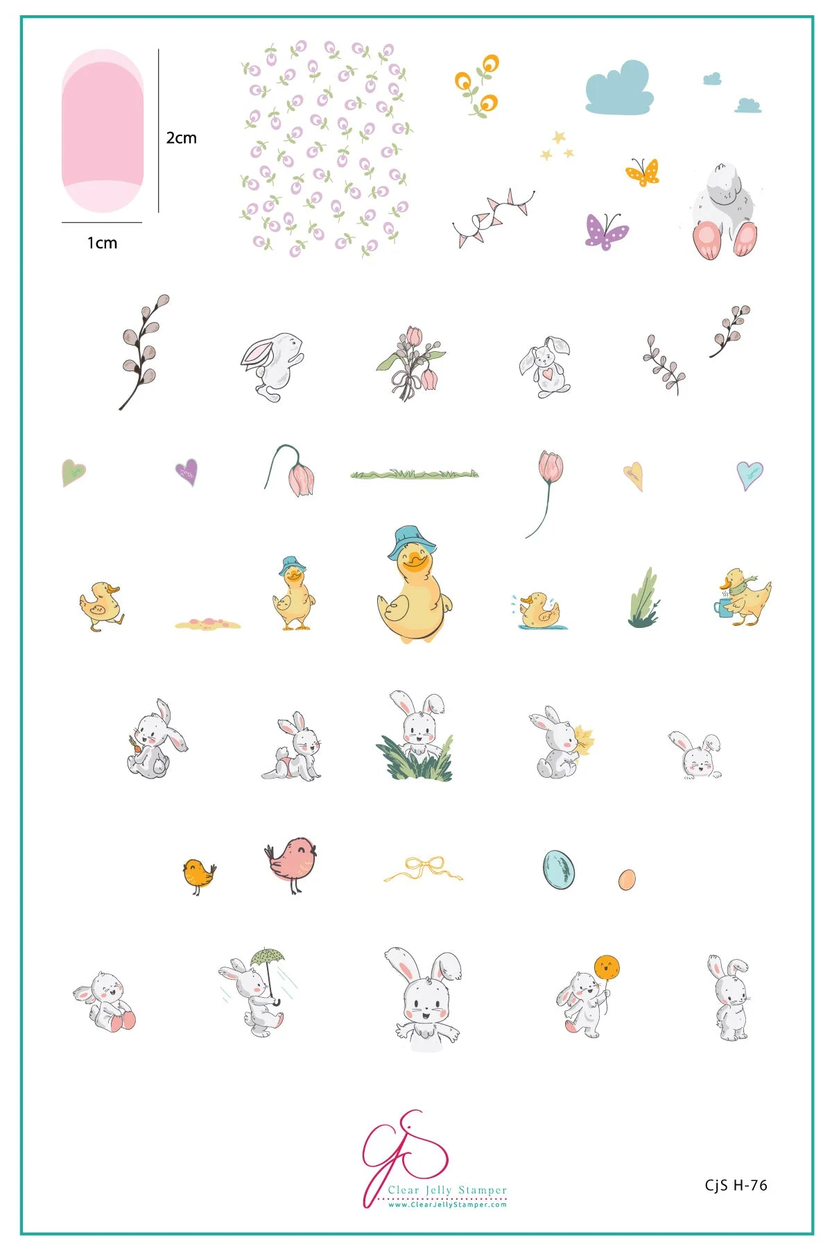 Superior Fuzzy Easter CjSH-76 - Clear Jelly Stamping Plate Soft