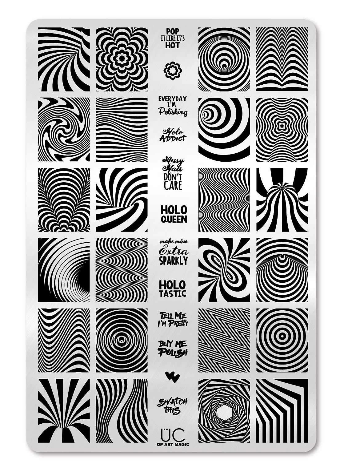 Exceptional OP Art - Uber Chic Stamping Plate Natural
