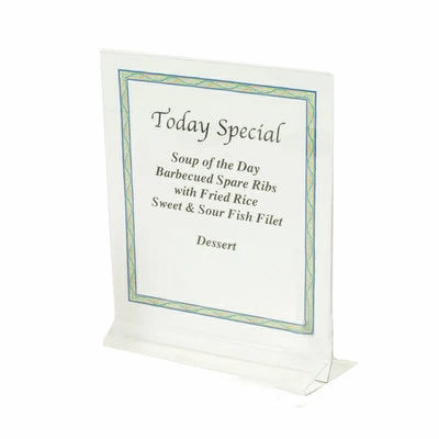 Pure 5 x 7 Clear Acrylic Plastic Table Card Menu Flyer Paper Holder Display Stand Original Design