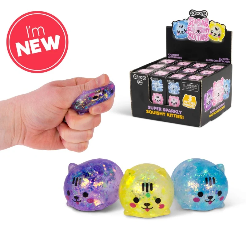 Outstanding Scrunchems Sugar Diddy Squishy Kitties 3pk Easy-to-Use
