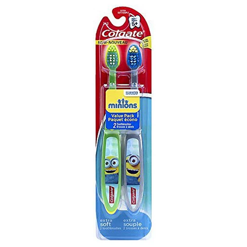 Carefully Designed Colgate Minions Extra Soft Toothbrush For ages 5 - 2 ea Recyclable