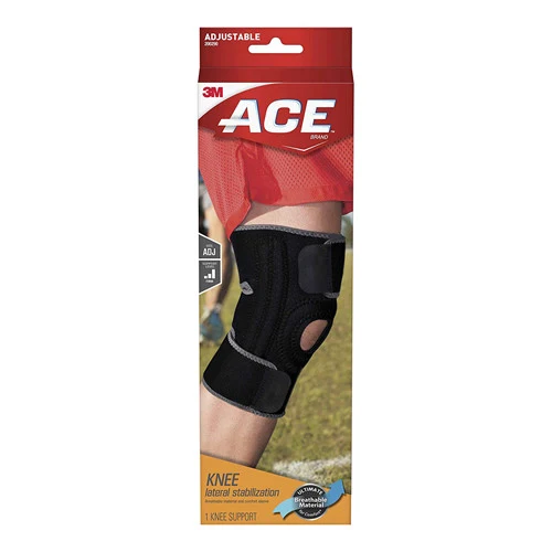 Fashionable 3M Ace Brand Knee Brace With Lateral Stabilizers Adjustable 1 Ea Practical
