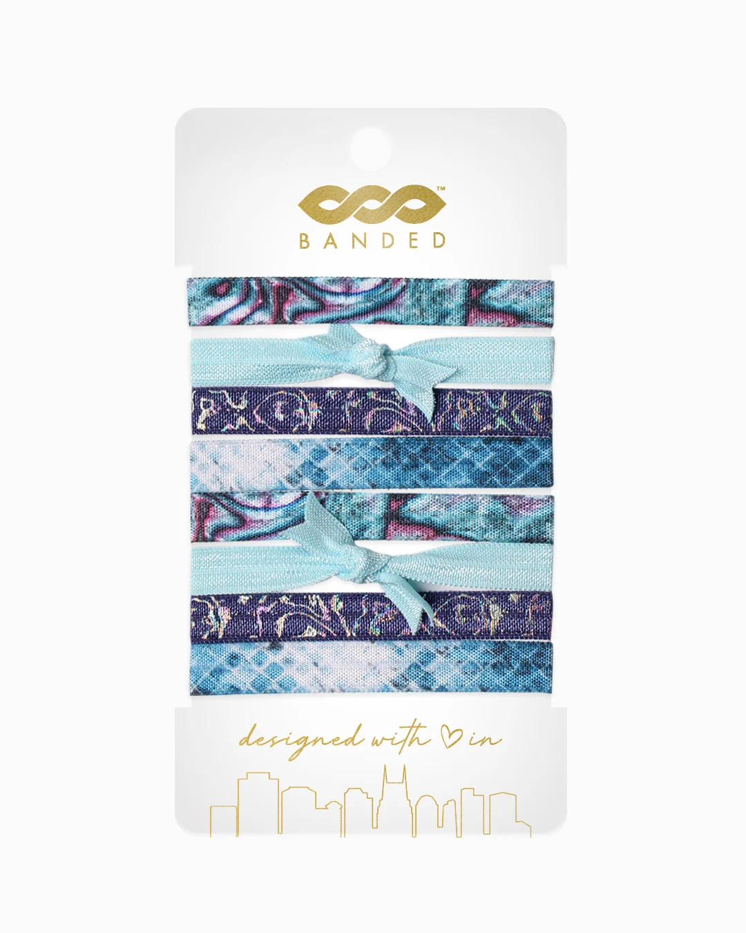 Verified Riptide - Skinny Hair Ties - 8 Pack Innovative
