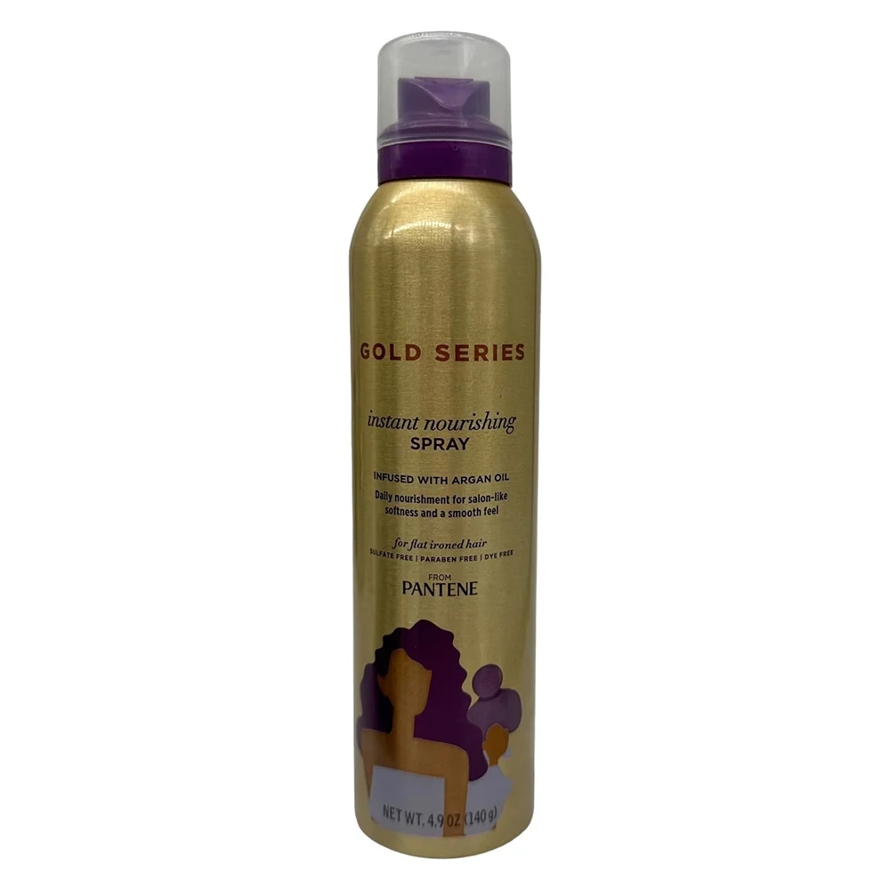 Eco-Friendly Pantene Gold Series Instant Nourishing Spray with Argan Oil 4.9Oz 140g Green
