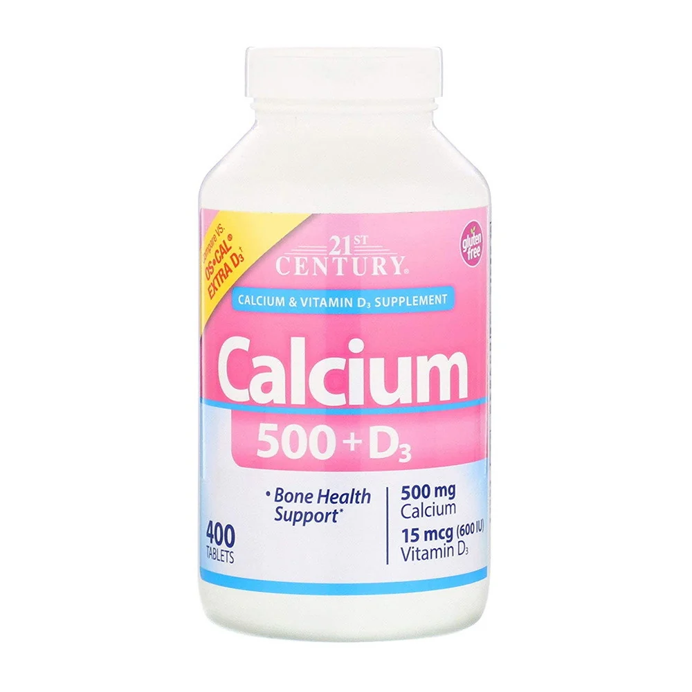 Fast 21st Century Calcium 500 Plus D3 Plus Extra Tablets 400 Ea Premium Material