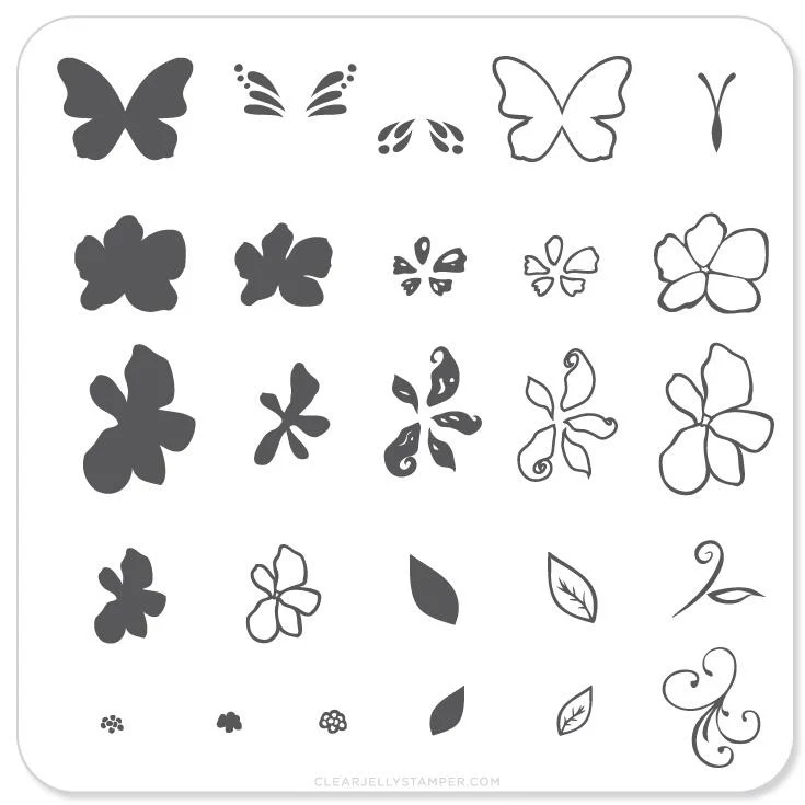 Smart Flower and Butterfly CjS-01 - CJS Small Stamping Plate Dependable