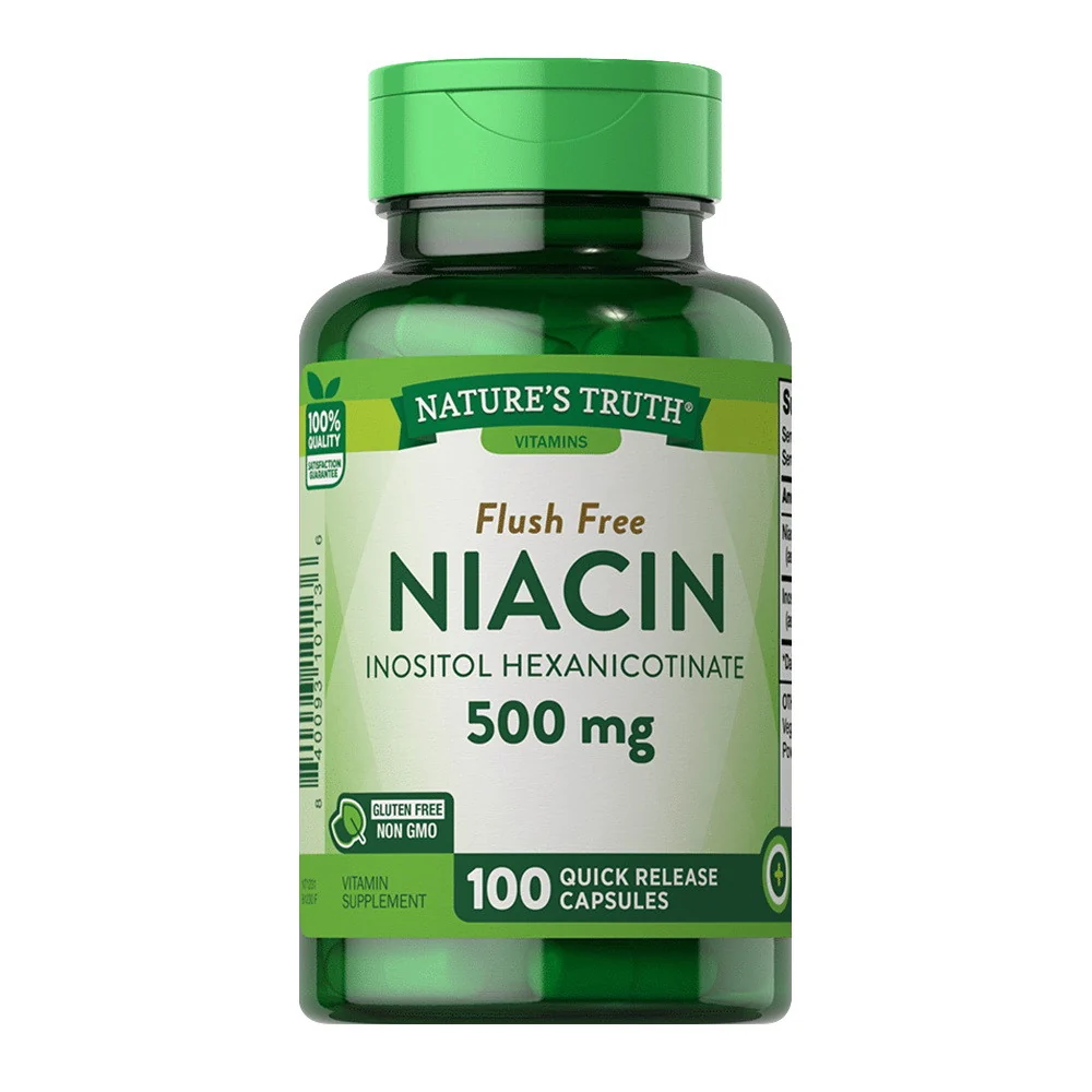 Verified Natures Truth Flush Niacin Inositol Hexanicotinate 500 Mg 100 Ea Lightweight