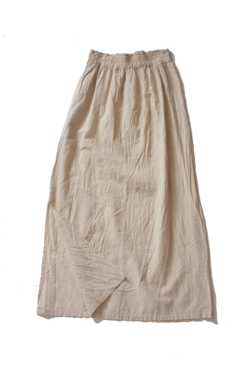 Classic huichung - single slit cotton skirt Elegant