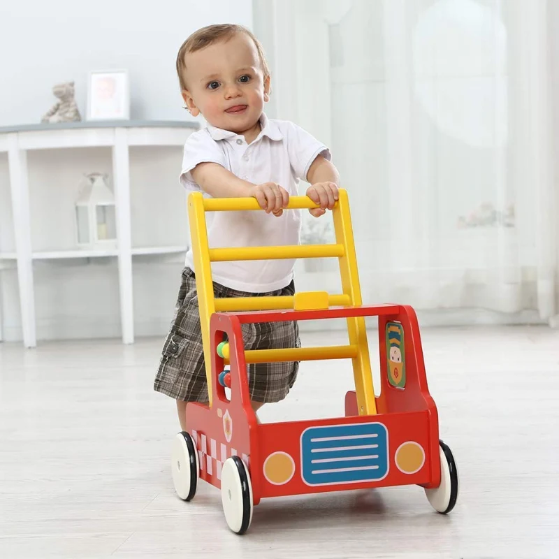 Solid Premium Wooden Baby Push Walker Toy Practical