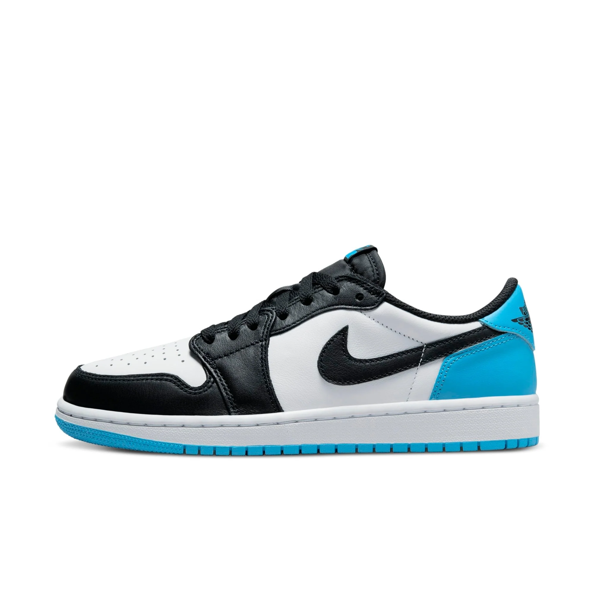 Breathable Air Jordan Women's Retro 1 Low 'Black Dark Powder Blue' Durable