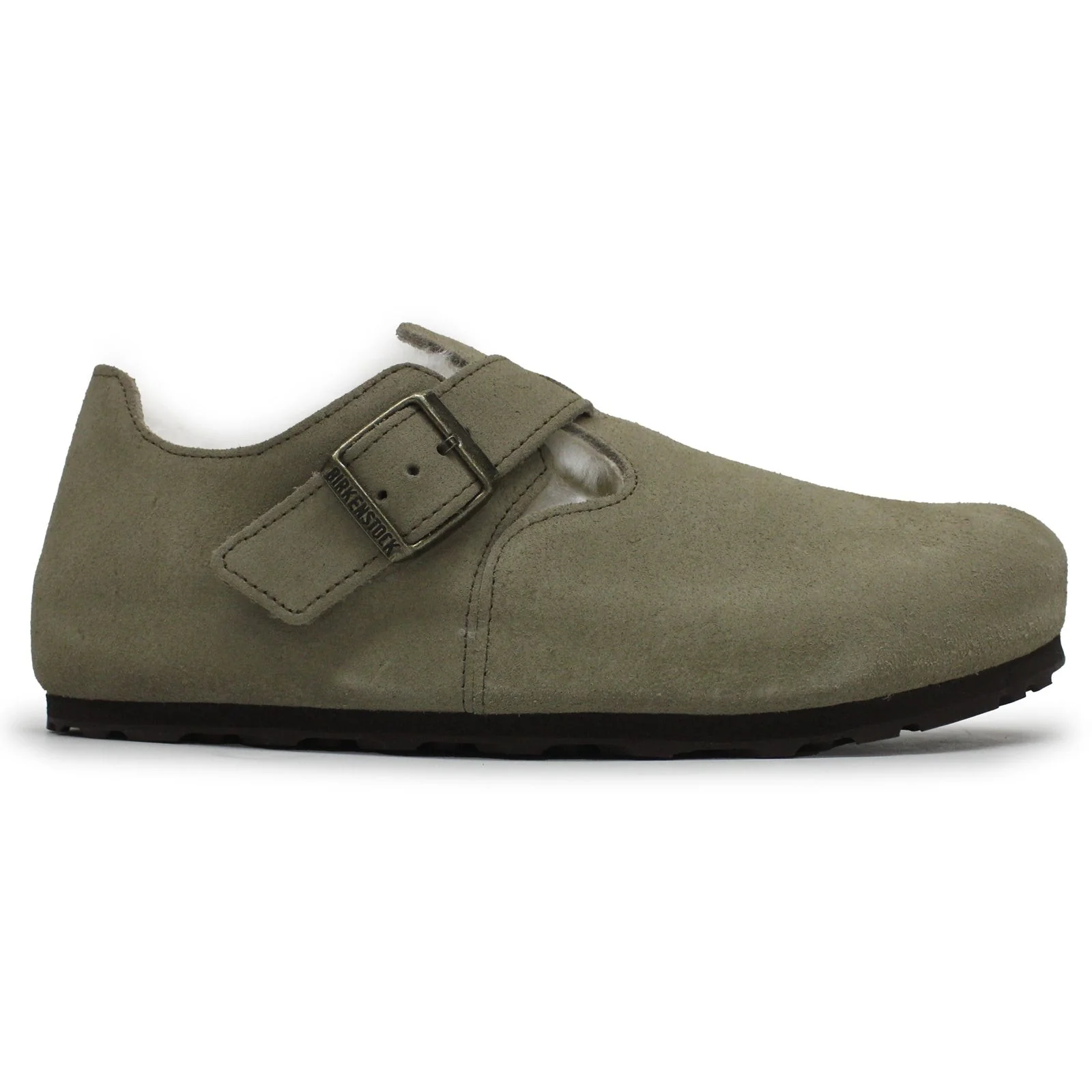Breathable Birkenstock Unisex London Shearling Suede Leather Taupe Smart