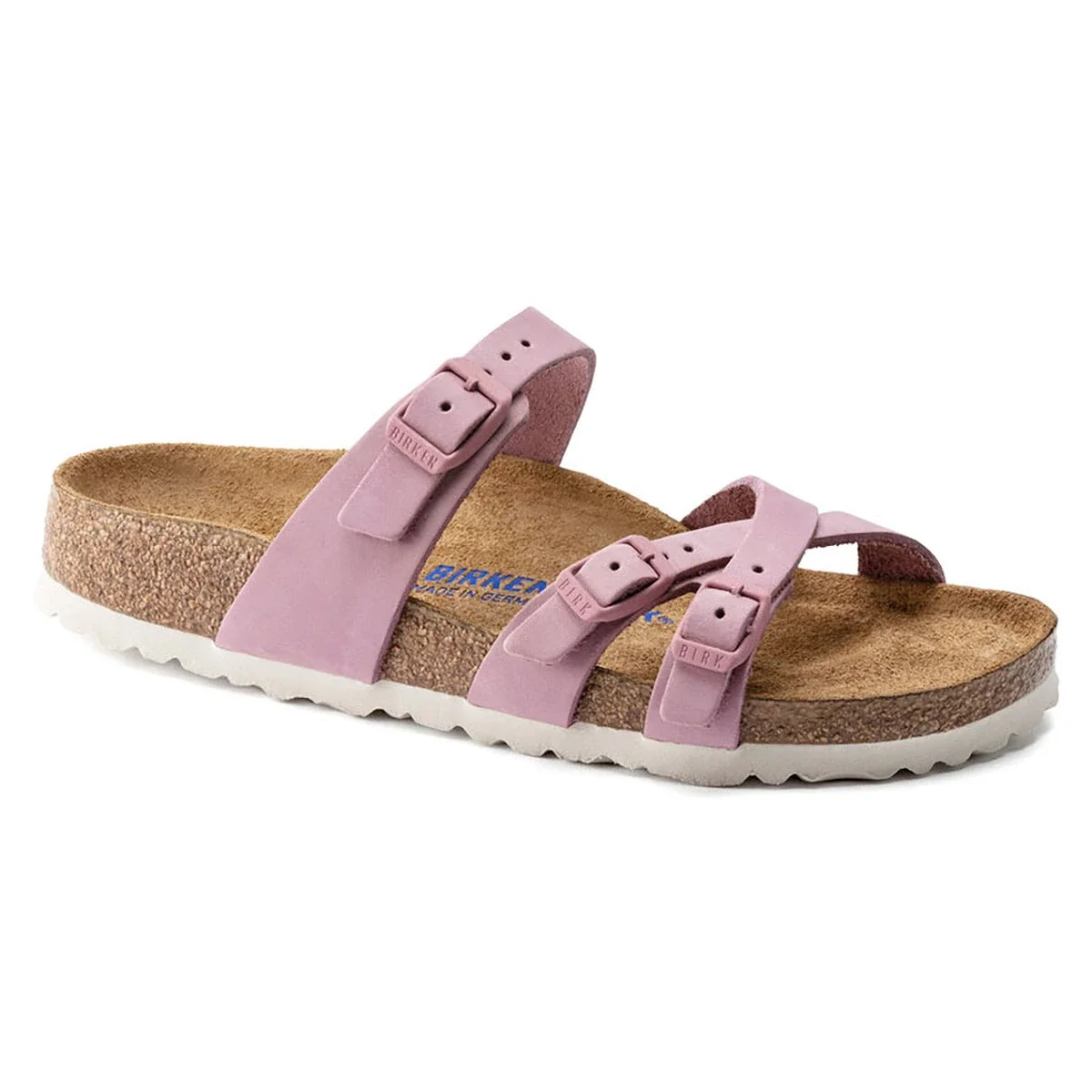 Refined Birkenstock Franca Nubuk Leather Orchid Sandals Certified