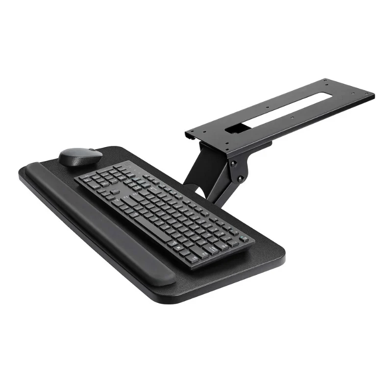 Professional Premium Adjustable Under Desk Clamp On Keyboard Drawer Tray Convenient