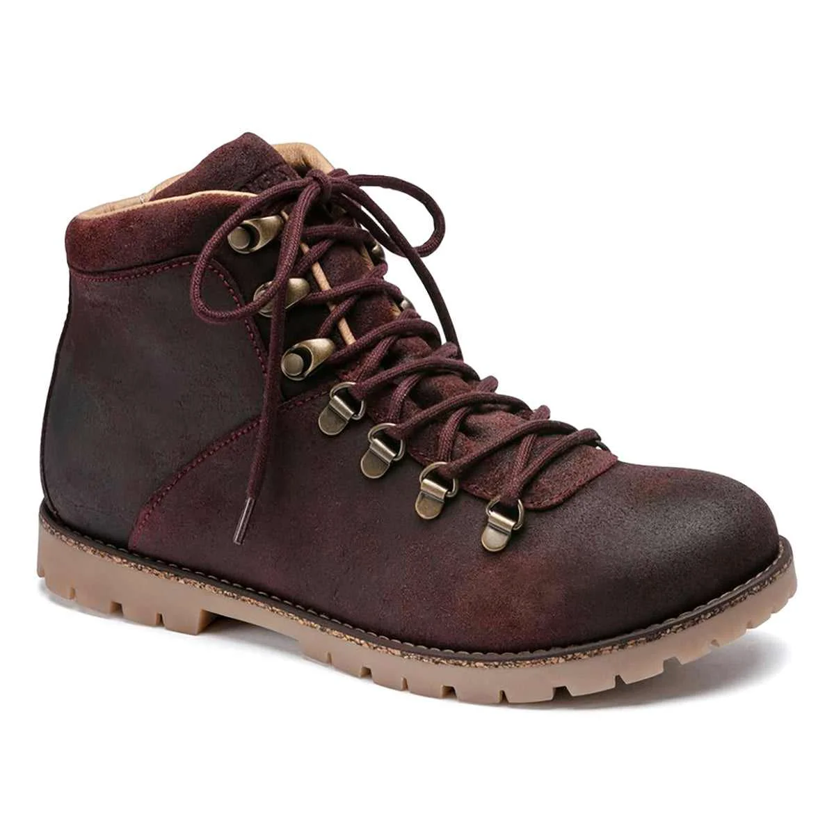 Dependable Birkenstock Jackson Suede Leather Burgundy Boots Efficient