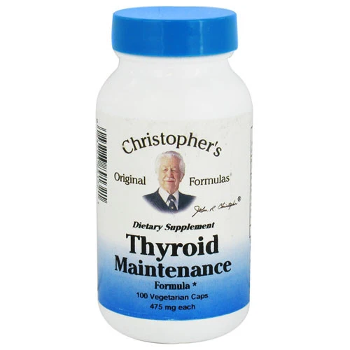Healthy Dr. Christophers Herbal Thyroid Maintenance Capsules 475 Mg 100 Ea Breathable