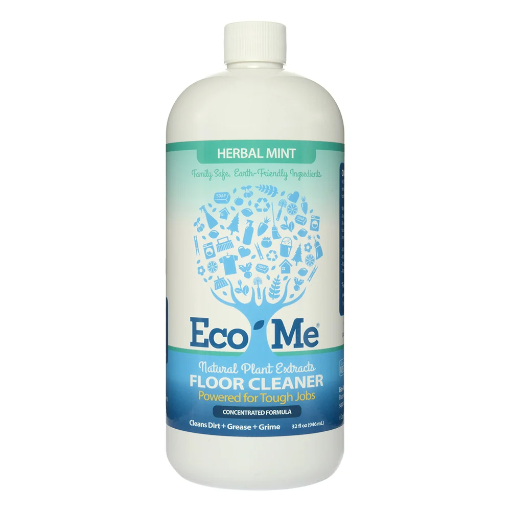 Natural Eco Me Floor Cleaner Herbal Mint Deep Cleans Shines and Protects 32Oz 946ml Professional