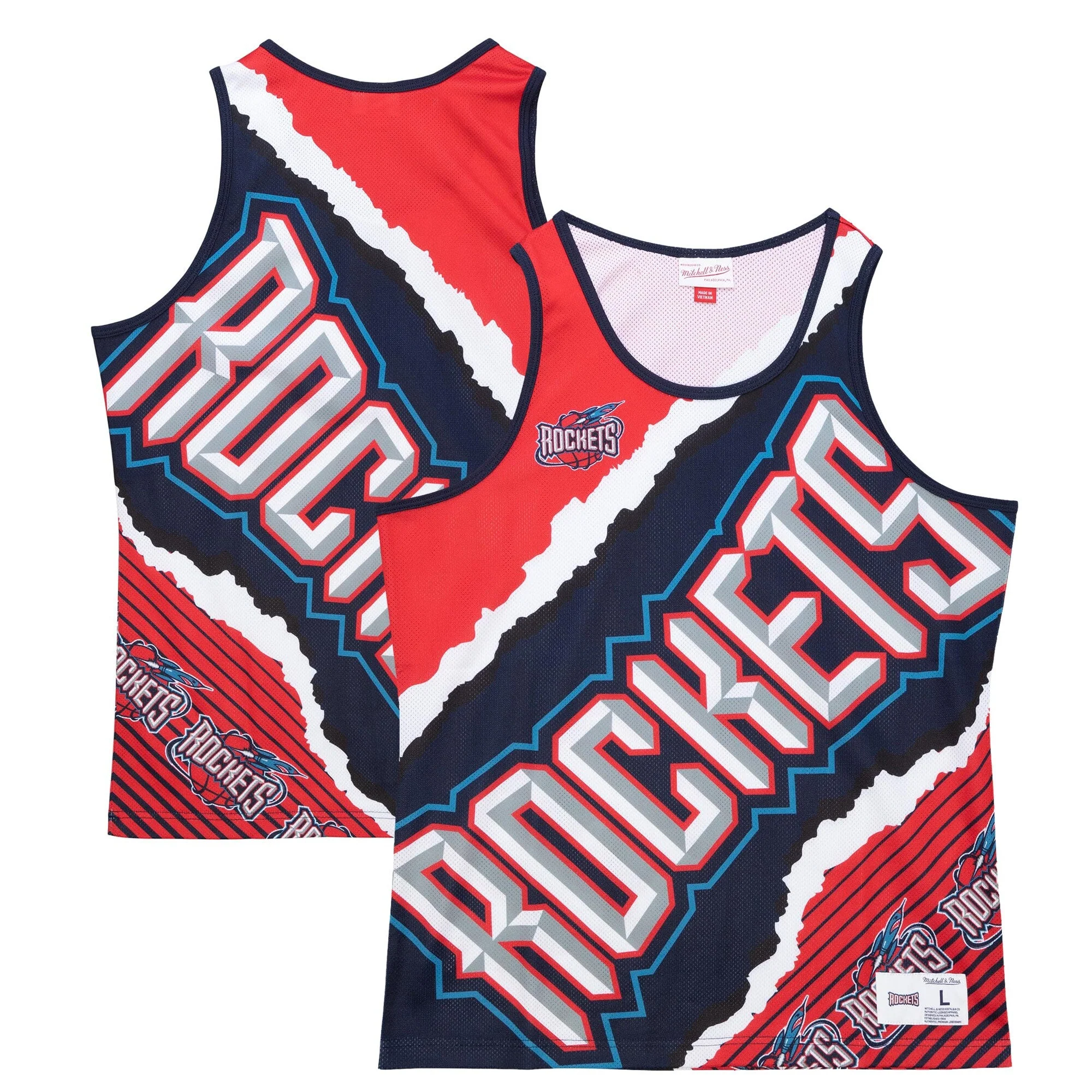 World-Class Mitchell Ness Men's Jumbotron 2.0 Sublimated Tank Rockets Tank Tops Fashionable