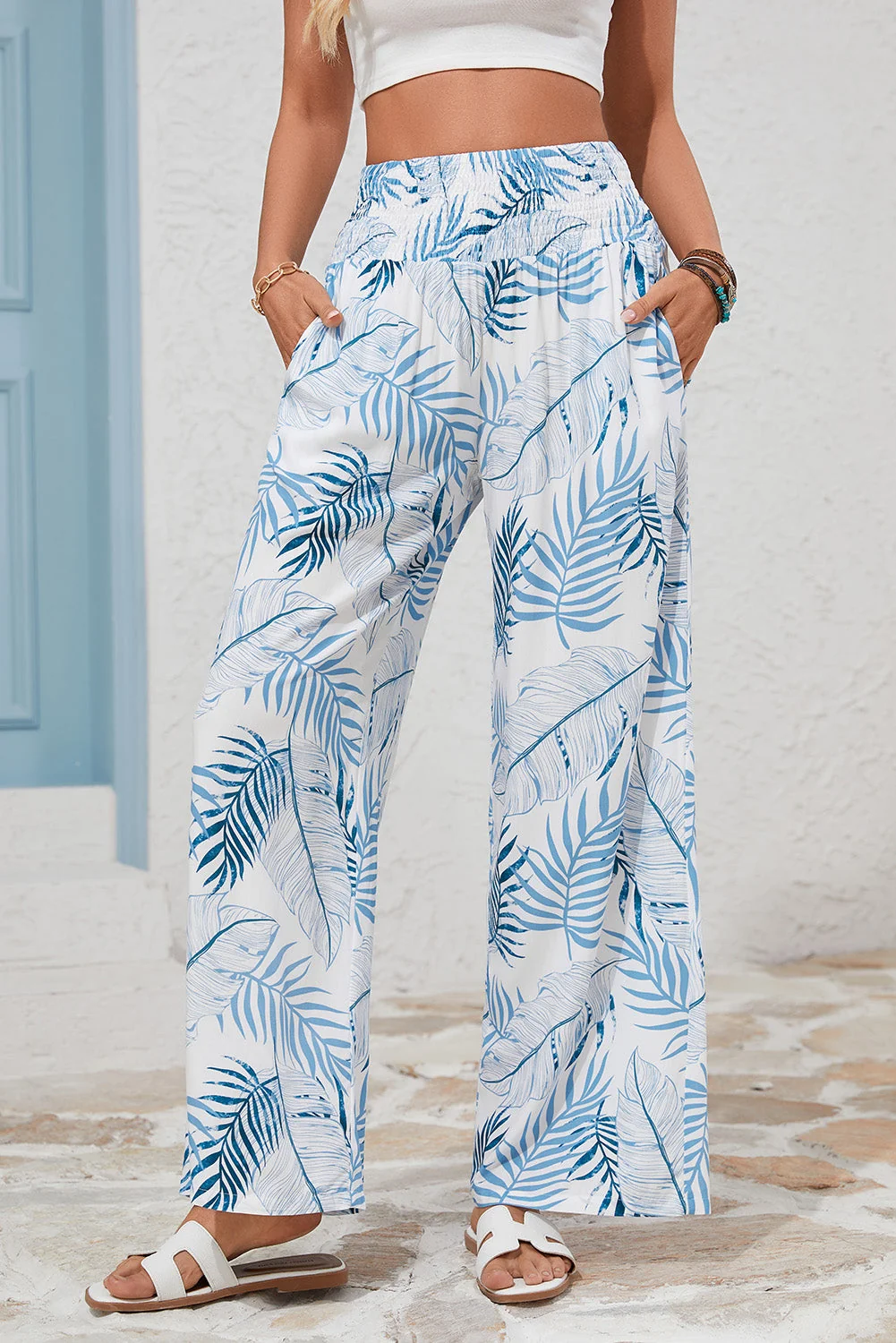 Consistent Threaded Pear Sophie Waistband Wide Leg Pants Expertly Made