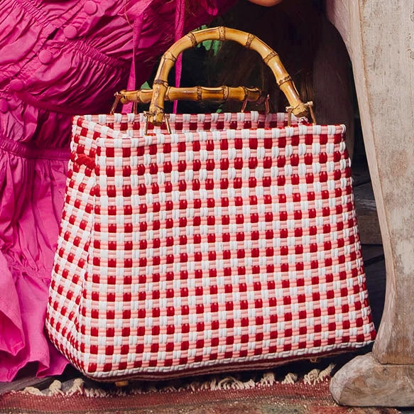 Minimalist TUKU Montecito Recycled Market Tote Bag Modern