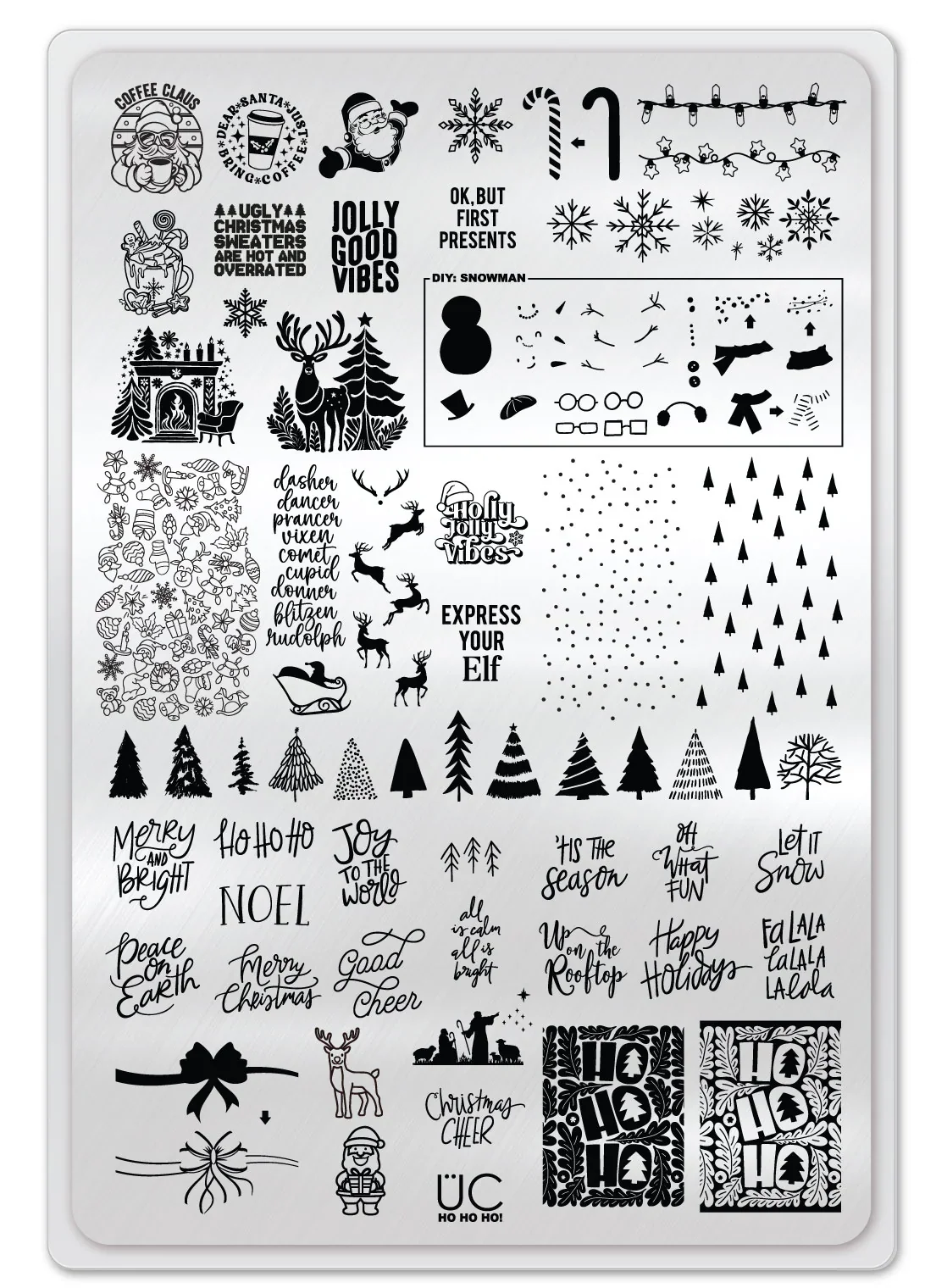 Dependable Ho Ho Ho - Uber Chic Stamping Plate Relaxed