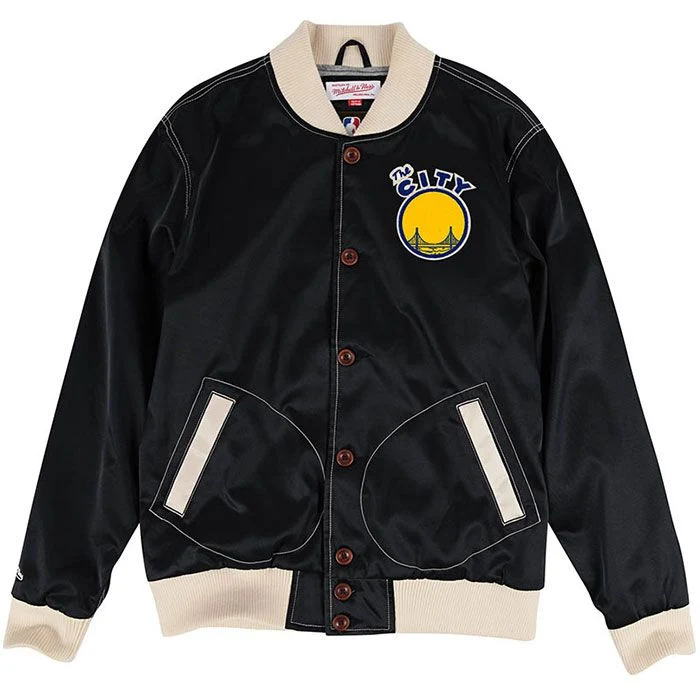 Original Mitchell Ness Men's NBA Golden State Warriors Hometown Champs Jacket Jackets Flexible