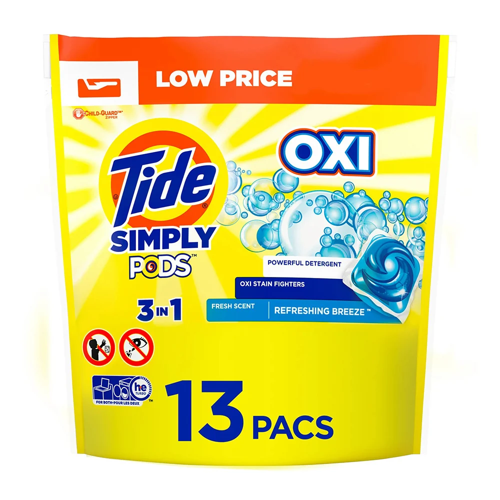 Expertly Made Tide Simply Pods Oxi Laundry Detergent Pacs Fresh Scent 13 Ea Next-Generation