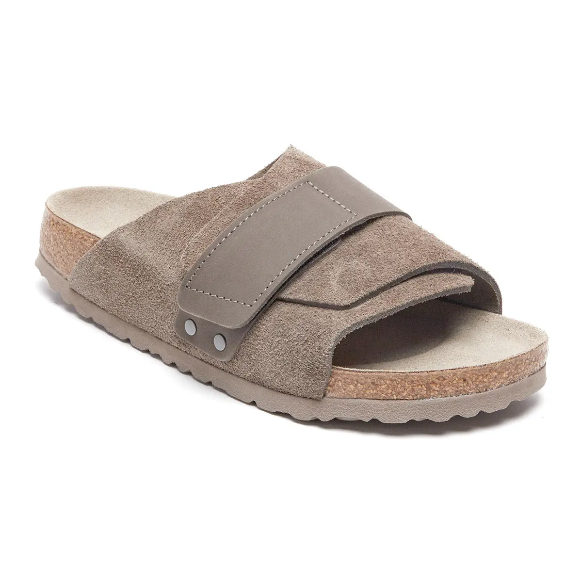 Fine Crafted Birkenstock Kyoto Suede Leather Concreate Grey Sandals Sustainable