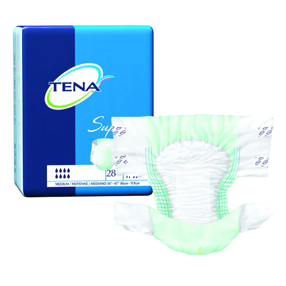 Fast Tena Super Ultra Disposable Briefs Large 28Ea Premium Material