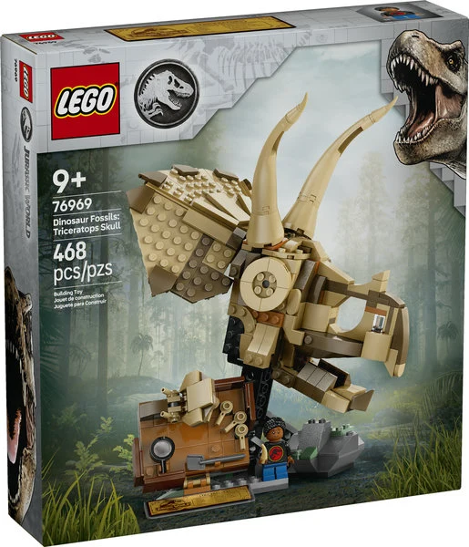 Solid Jurassic World Dinosaur Fossils Triceratops Skull Responsible