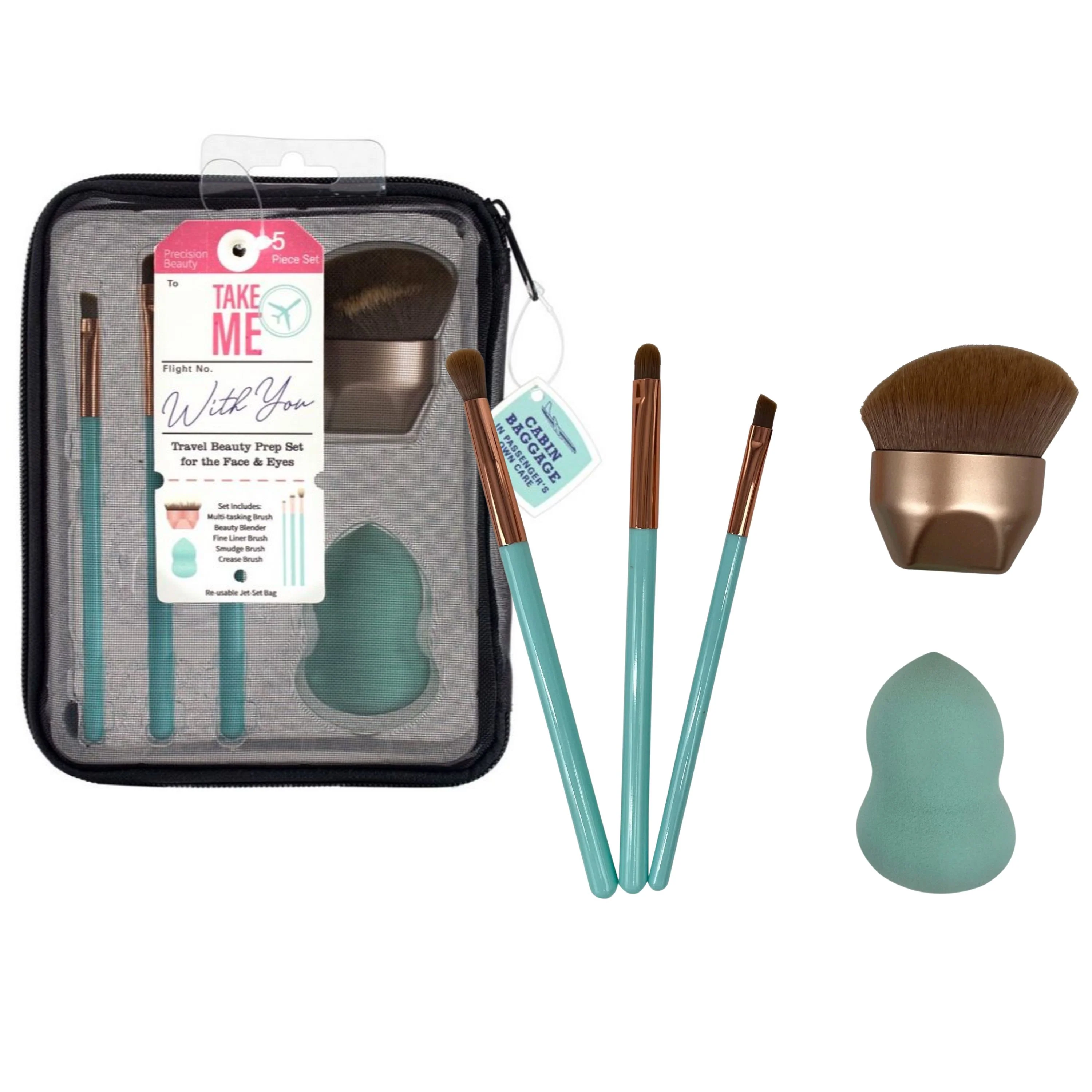 Genuine VYSN Precision Beauty Take Me With You 5 Piece Travel Beauty Prep Set For Face and Eyes Innovative