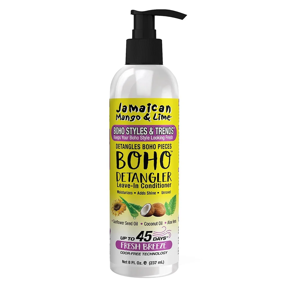Sophisticated Jamaican Mango and Lime Boho Detangler Leave-In Conditioner Fresh Breeze Spray 8Oz 237ml Lightweight