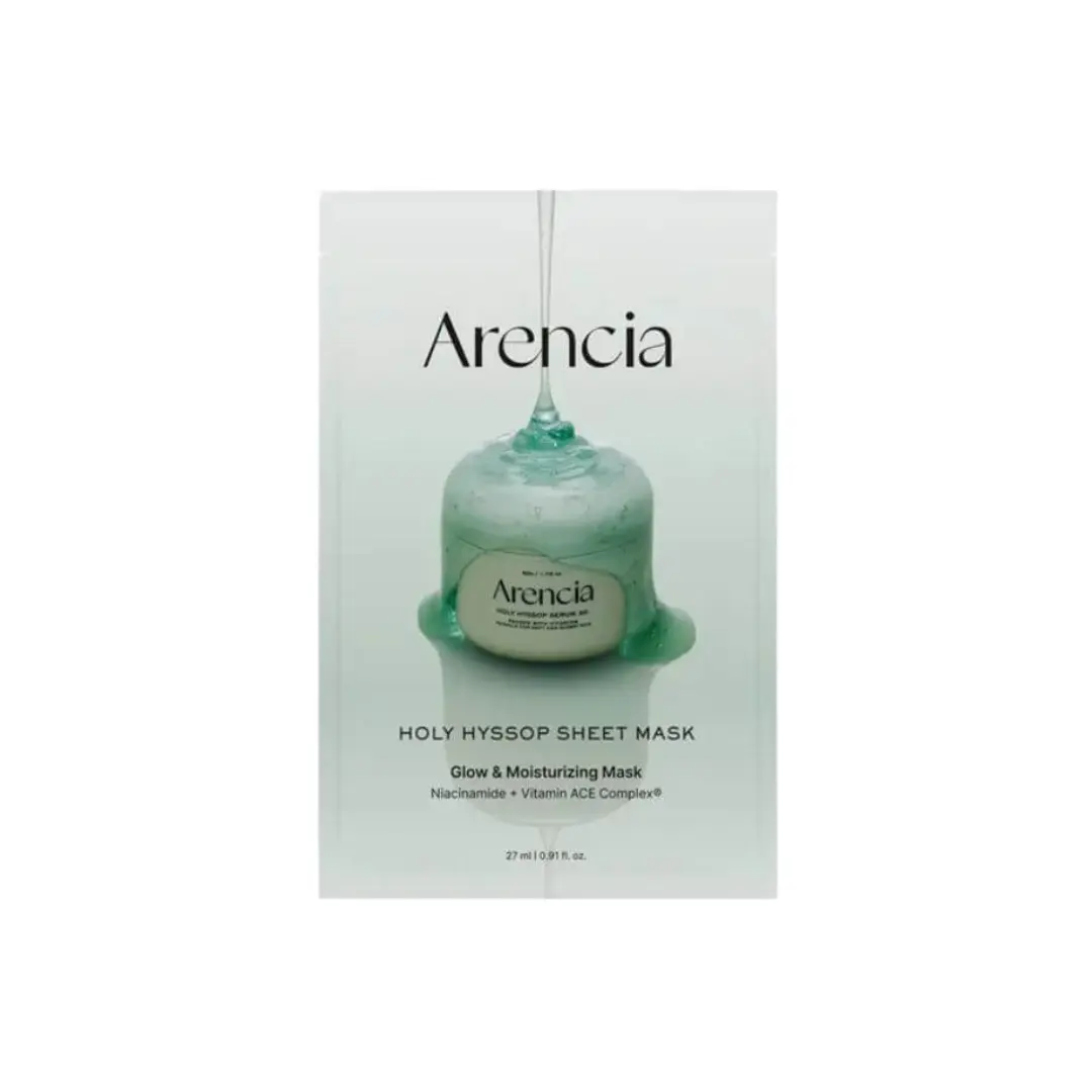 Consistent Arencia Holy Hyssop Hydrating Sheet Face Mask Environmentally Friendly