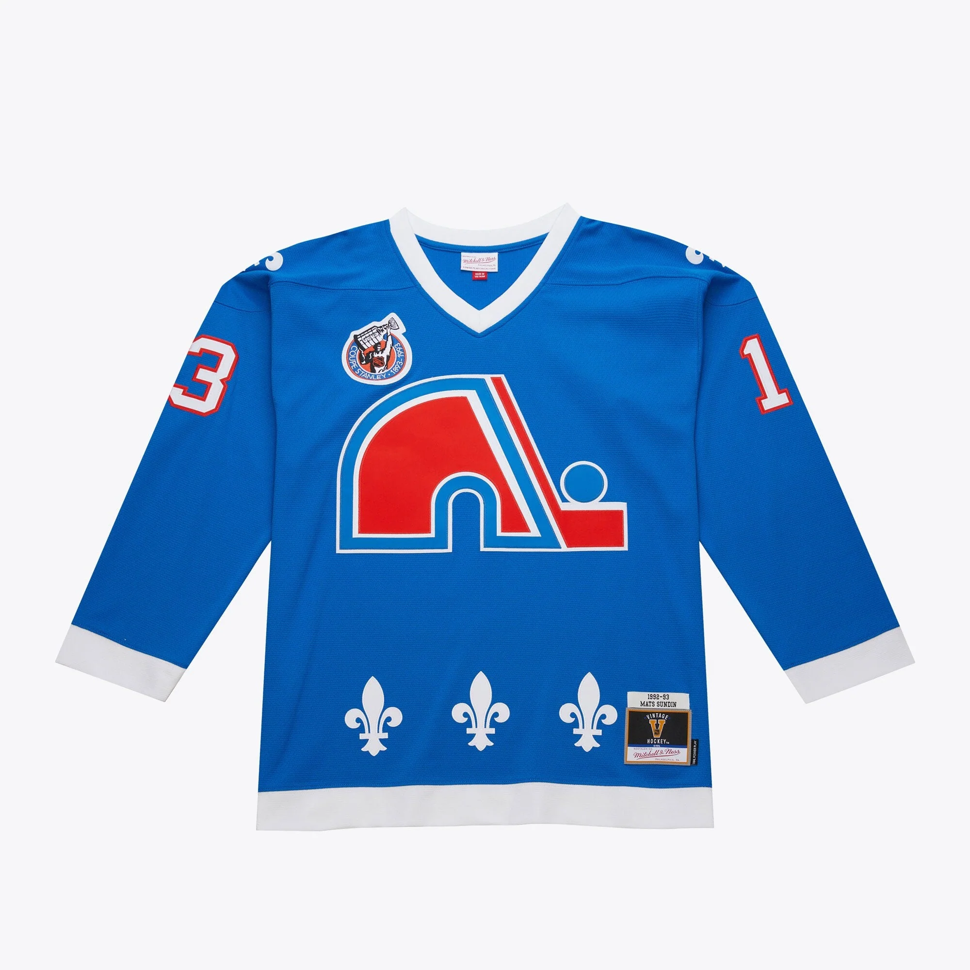 Convenient Mitchell Ness Men's NHL Dark Jersey Nordiques 1992 Mats Sundin Trendy