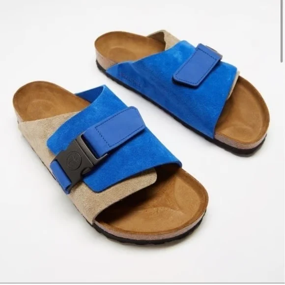 Easy-to-Use Birkenstock Unisex Copenhagen Nubuck Leather Ultra Blue Taupe Refined