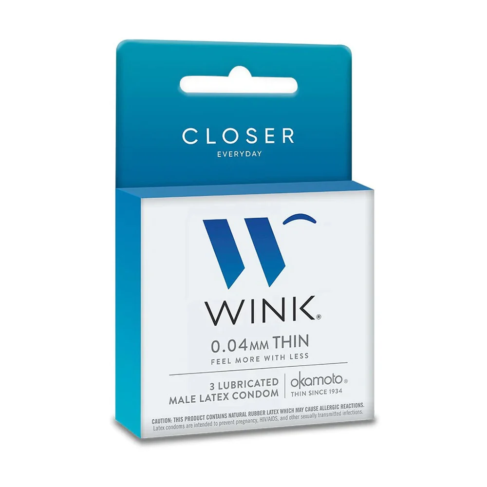 Specialty Wink Closer Everyday 0.04 mm Thin Lubricated Condoms 3 Ea Carefully Designed