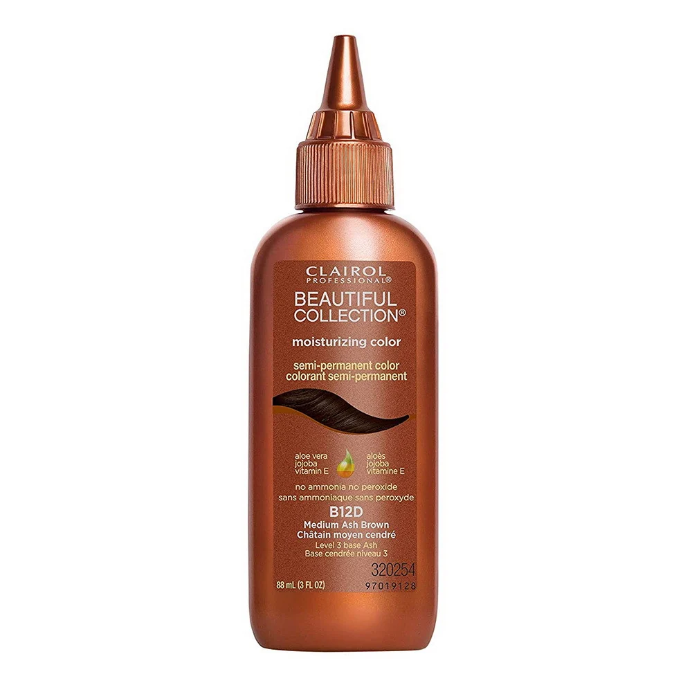 Superior Clairol Beautiful Collection Medium Ash Brown B12D Hair Color 3 Oz Organic