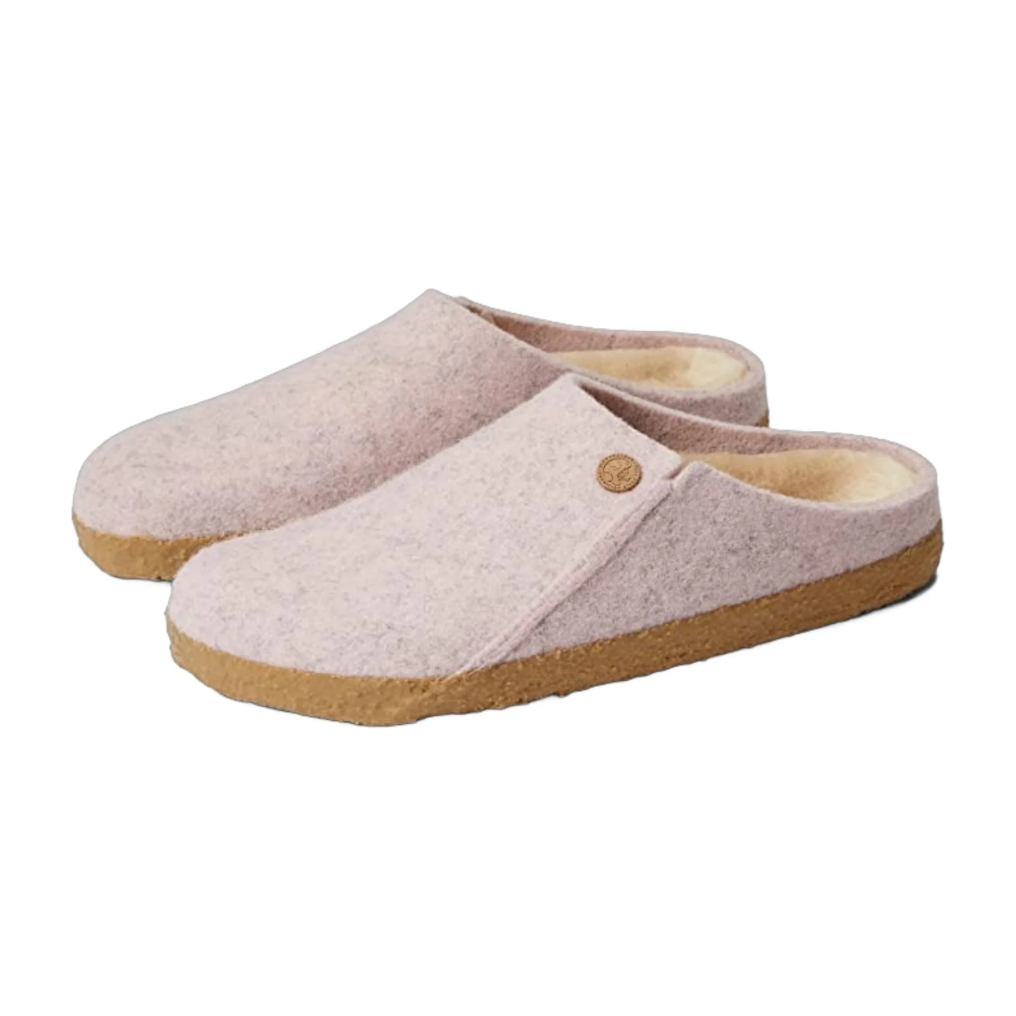 Proven Birkenstock Unisex Zermatt Rivet Split Felt Fur Light Rose Authentic