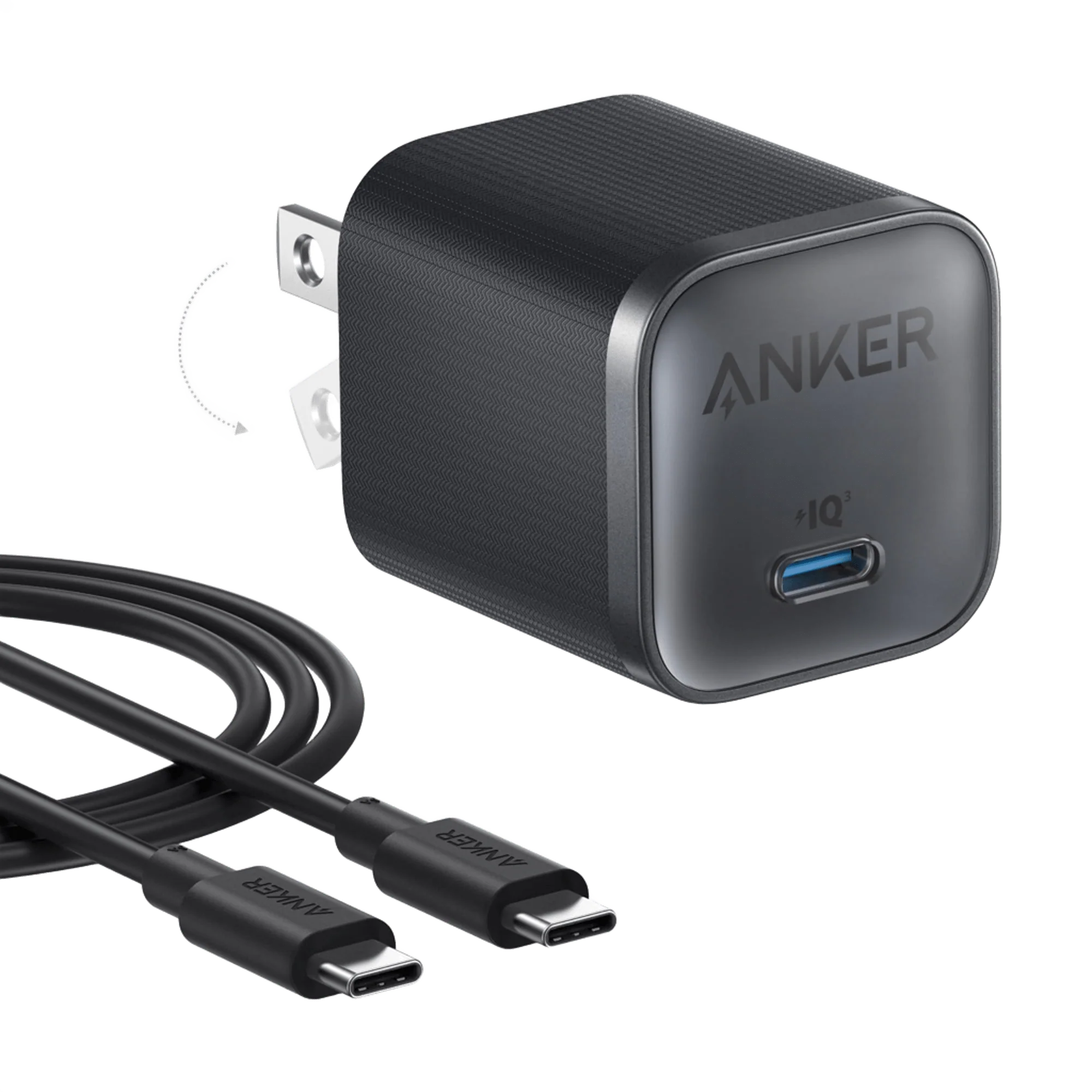 Fast Anker Nano Charger 45W with USB-C to USB-C Cable First-Class
