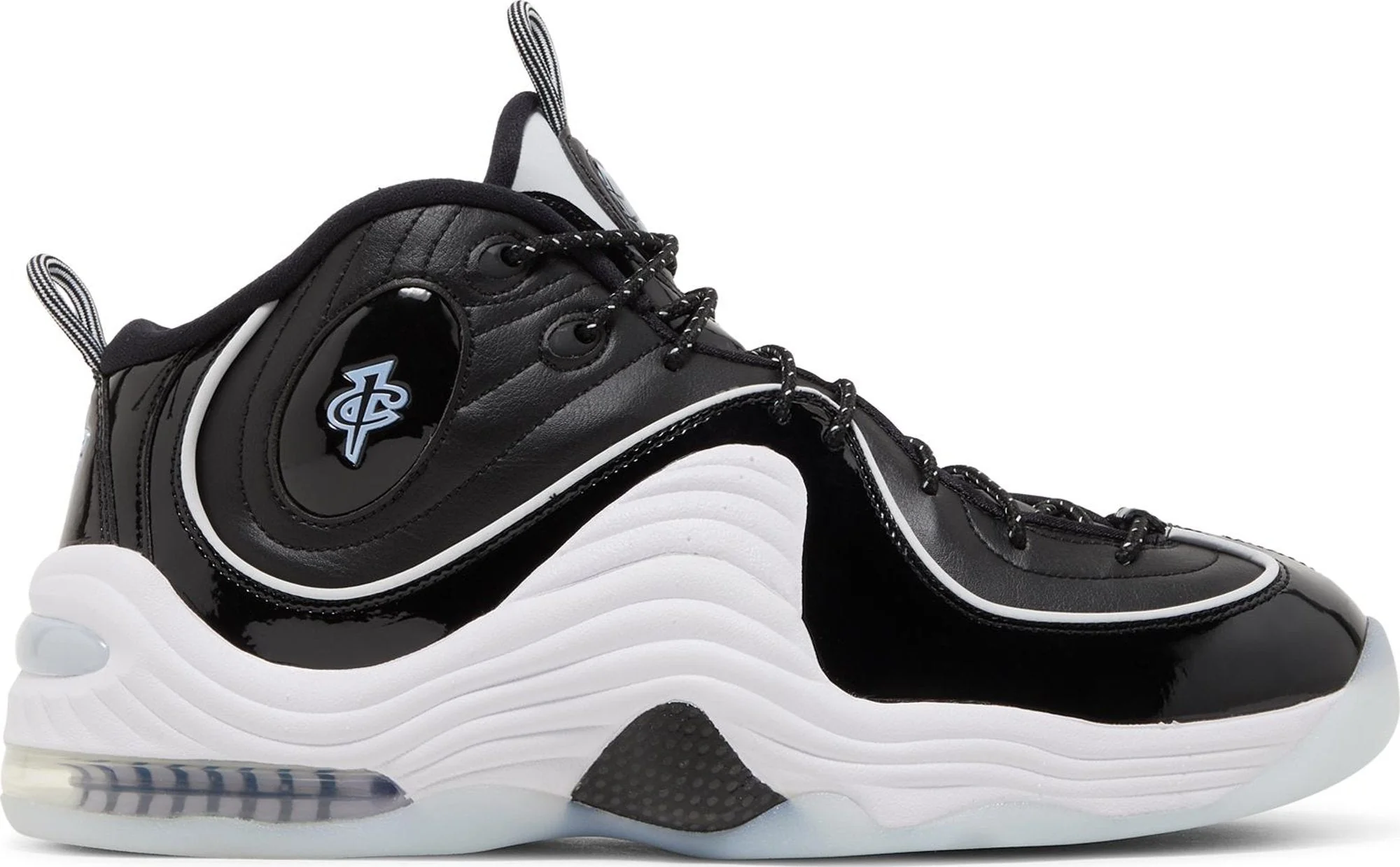 Artisan Nike Men's Air Penny 2 'Black Patent Football Grey' Sneakers Smooth