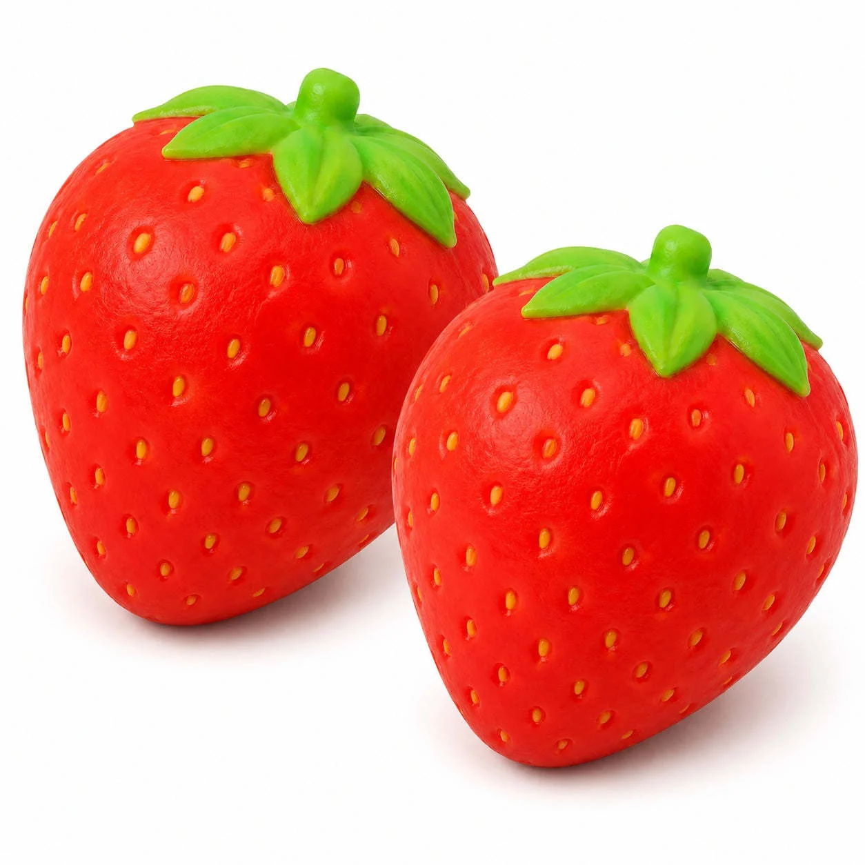 Relaxed Strawberry Squishy Toy 2-Pack – Sensory Fidget Squeeze Ball Fruit Stress Relief Toy Elegant