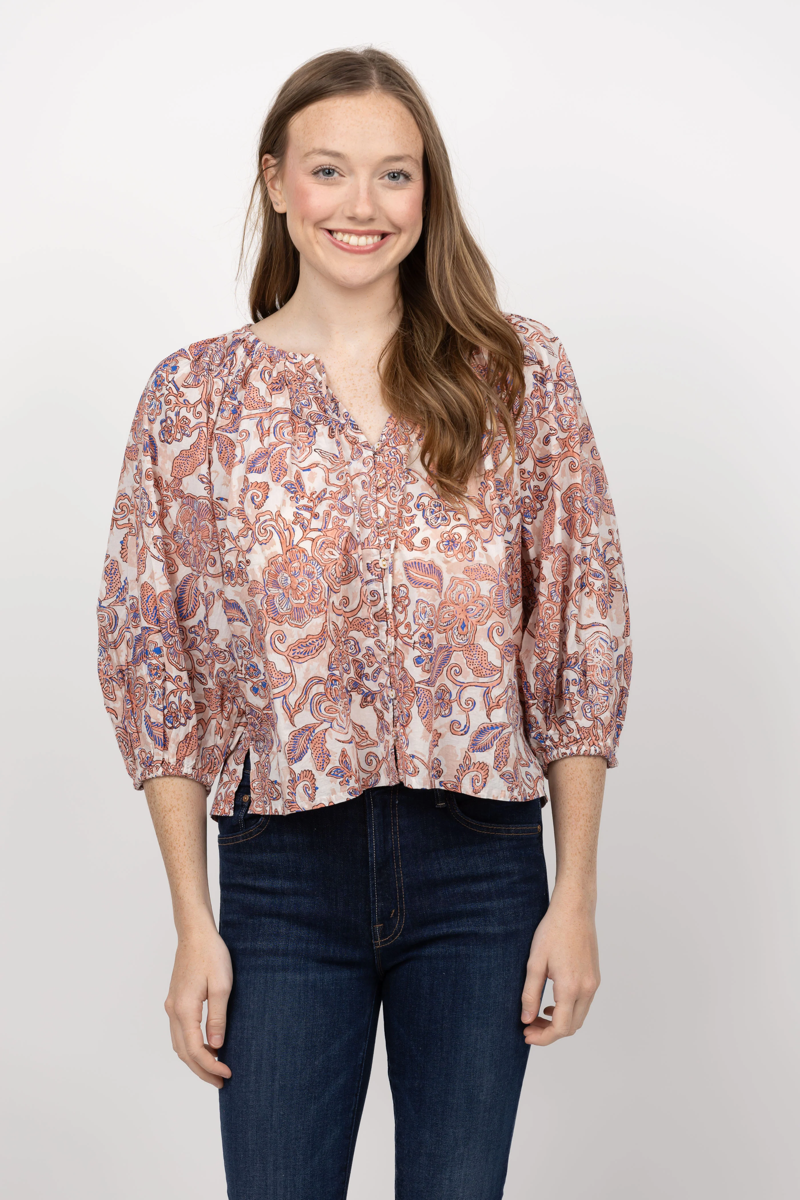 Versatile Cleobella Kyla Blouse in Amara Floral Top-Quality