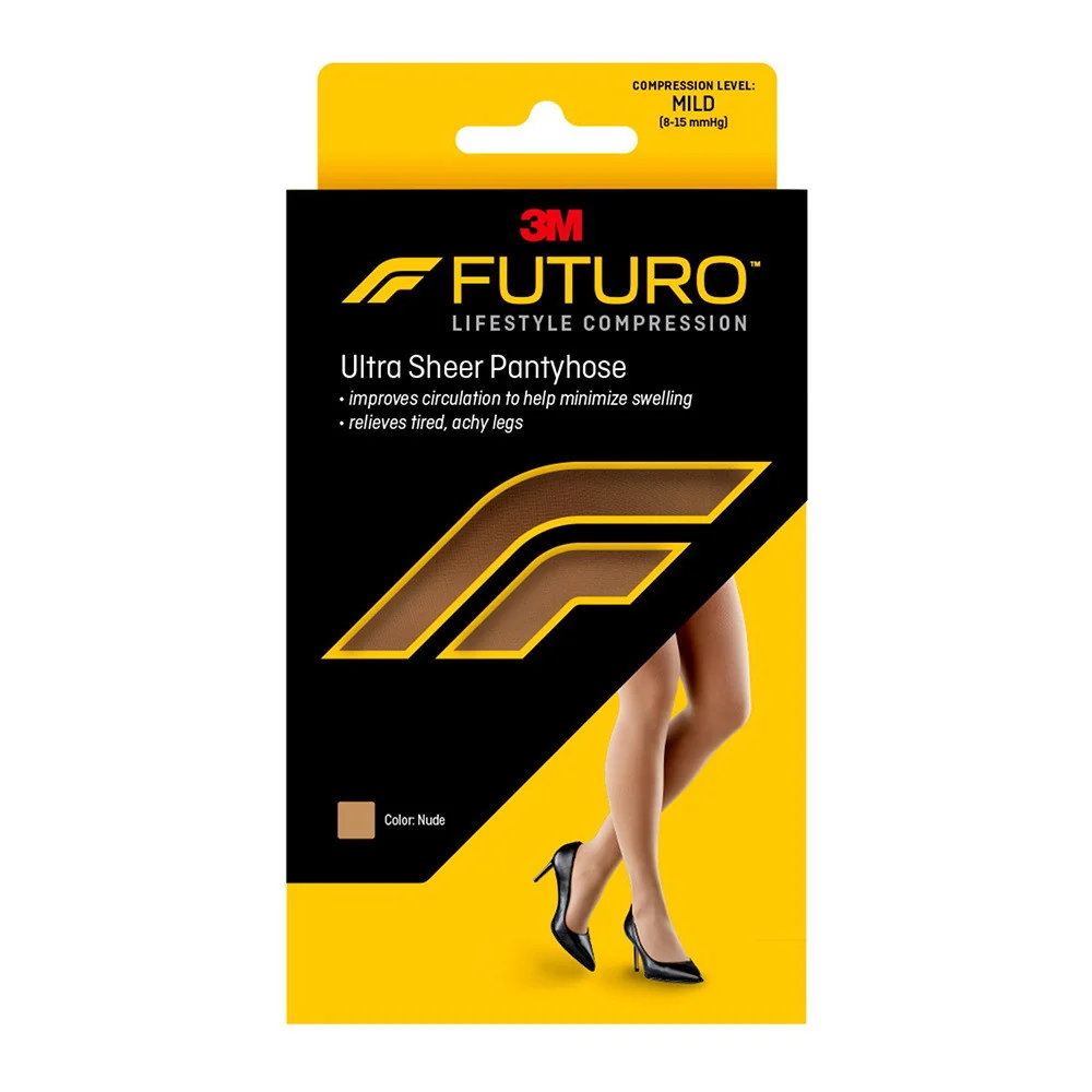 Versatile Futuro Energizing 8-15 Mmhg Ultra Sheer Pantyhose For Women Beige Large - 1 Ea Contemporary