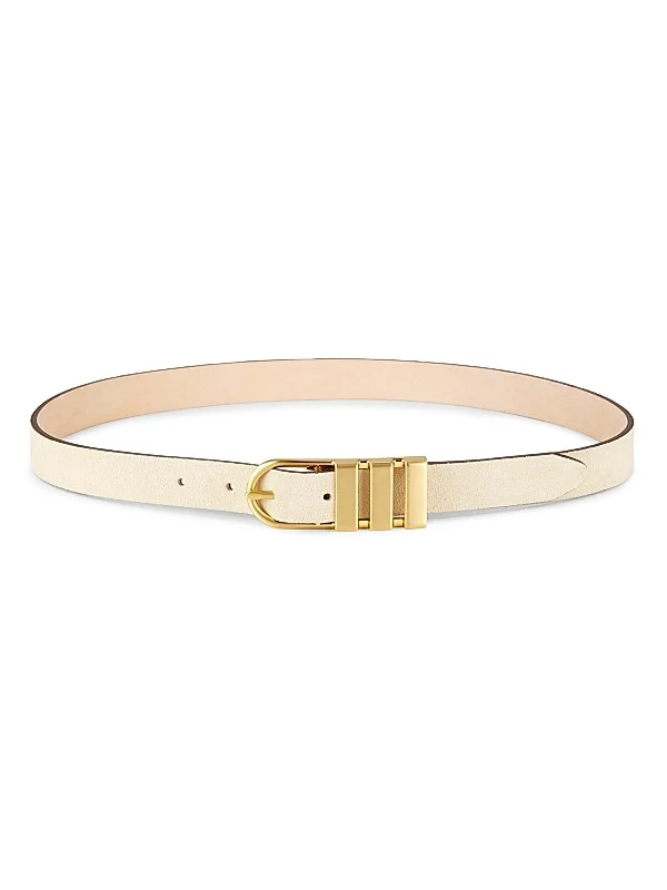 Fine Rag Bone Porto Belt 20MM Belt in Greige Suede Fine Crafted
